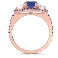 Halo Three Stone Attika Ring