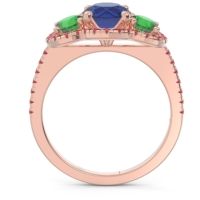 Halo Three Stone Attika Ring