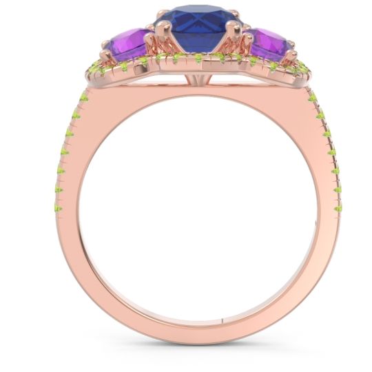 Halo Three Stone Attika Ring