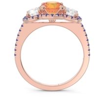 Halo Three Stone Attika Ring