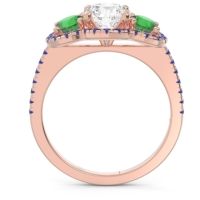Halo Three Stone Attika Ring