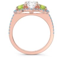 Halo Three Stone Attika Ring