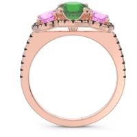 Halo Three Stone Attika Ring