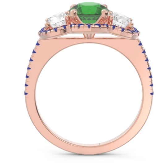 Halo Three Stone Attika Ring