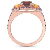 Halo Three Stone Attika Ring