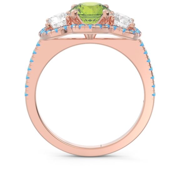 Halo Three Stone Attika Ring