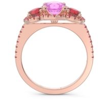 Halo Three Stone Attika Ring