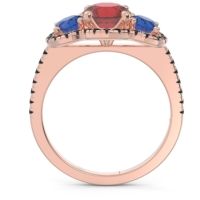 Halo Three Stone Attika Ring