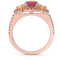 Halo Three Stone Attika Ring