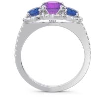 Halo Three Stone Attika Ring