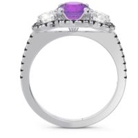 Halo Three Stone Attika Ring