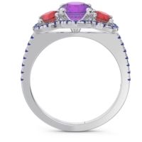 Halo Three Stone Attika Ring