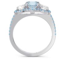 Halo Three Stone Attika Ring