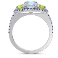 Halo Three Stone Attika Ring