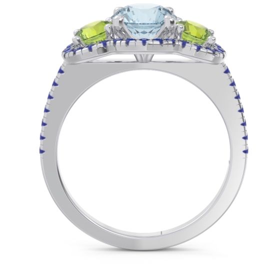 Halo Three Stone Attika Ring