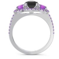 Halo Three Stone Attika Ring