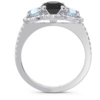 Halo Three Stone Attika Ring