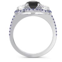 Halo Three Stone Attika Ring