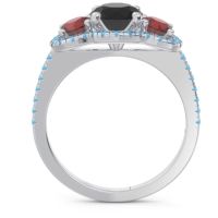 Halo Three Stone Attika Ring