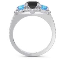 Halo Three Stone Attika Ring