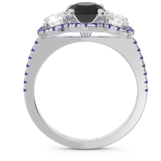 Halo Three Stone Attika Ring