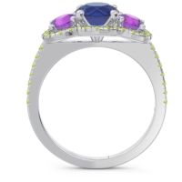 Halo Three Stone Attika Ring
