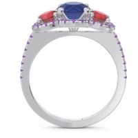 Halo Three Stone Attika Ring