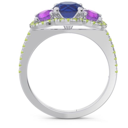 Halo Three Stone Attika Ring