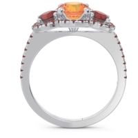 Halo Three Stone Attika Ring