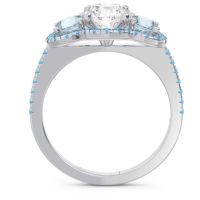 Halo Three Stone Attika Ring