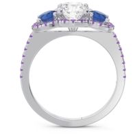 Halo Three Stone Attika Ring