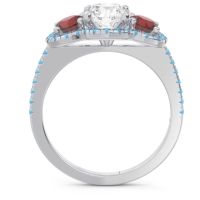Halo Three Stone Attika Ring