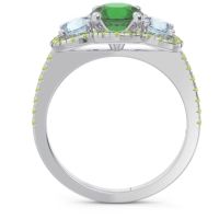 Halo Three Stone Attika Ring