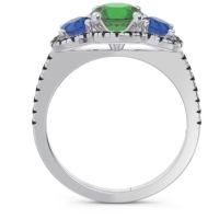 Halo Three Stone Attika Ring