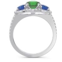 Halo Three Stone Attika Ring