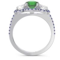 Halo Three Stone Attika Ring
