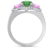 Halo Three Stone Attika Ring