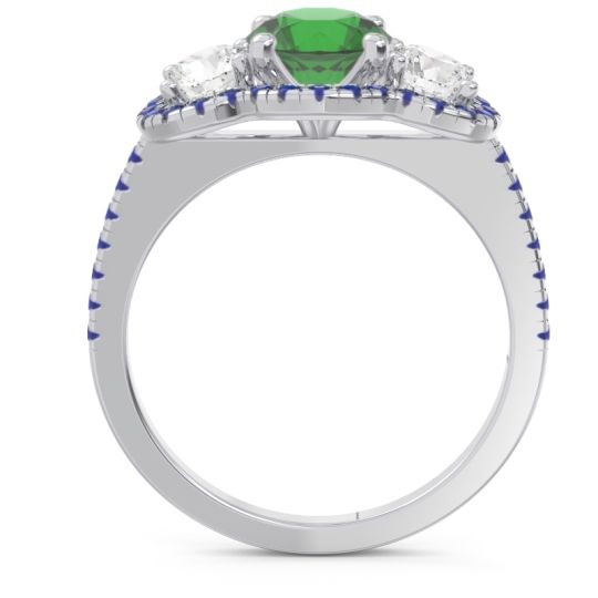 Halo Three Stone Attika Ring