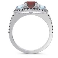 Halo Three Stone Attika Ring
