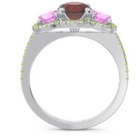 Halo Three Stone Attika Ring