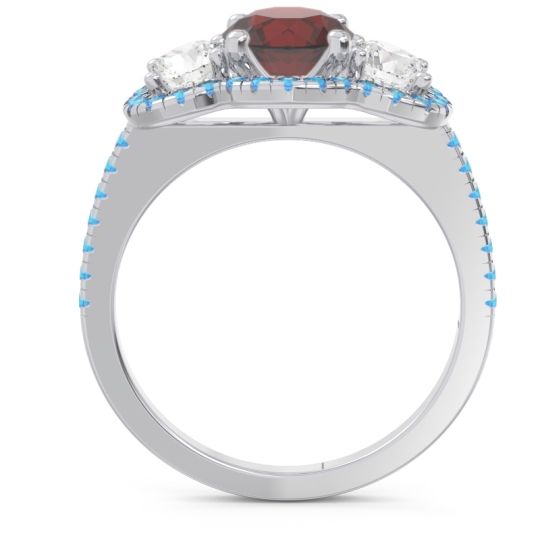 Halo Three Stone Attika Ring