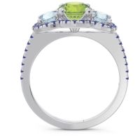 Halo Three Stone Attika Ring