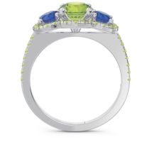 Halo Three Stone Attika Ring