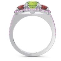 Halo Three Stone Attika Ring