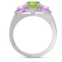 Halo Three Stone Attika Ring