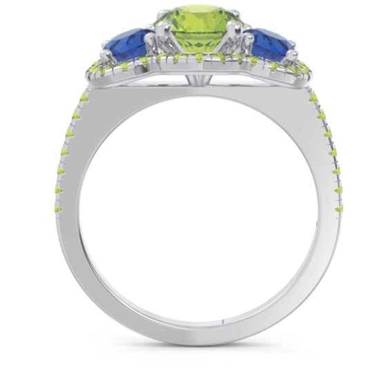 Halo Three Stone Attika Ring