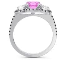 Halo Three Stone Attika Ring