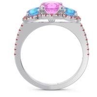 Halo Three Stone Attika Ring