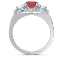 Halo Three Stone Attika Ring