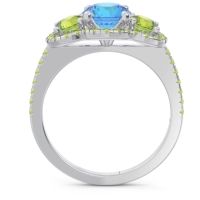 Halo Three Stone Attika Ring